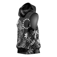 Black Kuki Airani Tapakau Sleeveless Hoodie Tribal Anchor Mix Tiare LT7 - Polynesian Pride