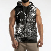 Black Kuki Airani Tapakau Sleeveless Hoodie Tribal Anchor Mix Tiare LT7 - Polynesian Pride