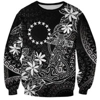 Black Kuki Airani Tapakau Sweatshirt Tribal Anchor Mix Tiare