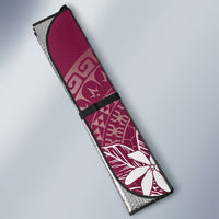 Maroon Kuki Airani Tapakau Auto Sun Shade Tribal Anchor Mix Tiare LT7 - Polynesian Pride