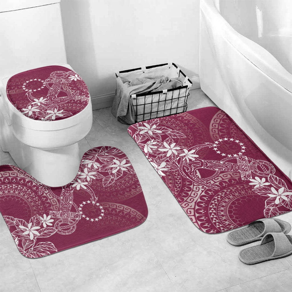 Maroon Kuki Airani Tapakau Bathroom Set Tribal Anchor Mix Tiare