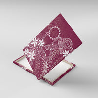 Maroon Kuki Airani Tapakau Canvas Wall Art Tribal Anchor Mix Tiare