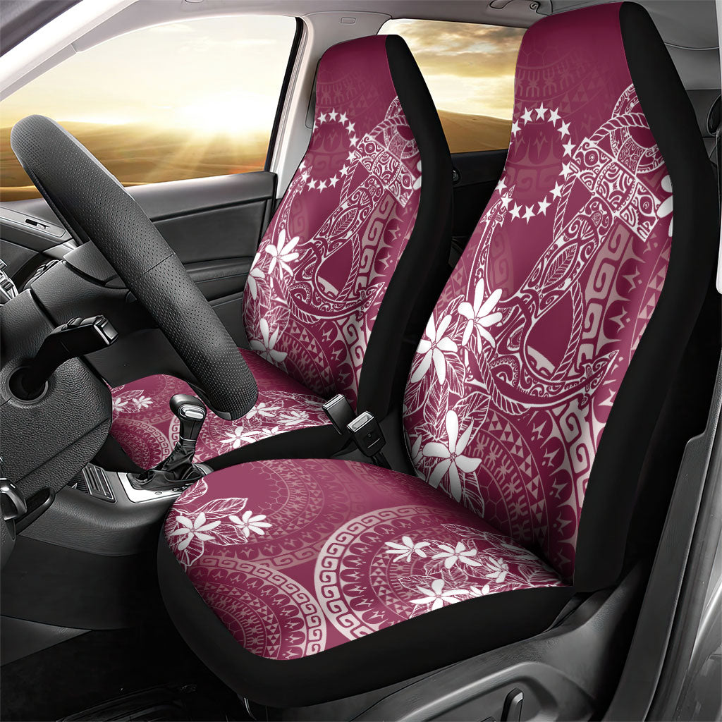 Maroon Kuki Airani Tapakau Car Seat Cover Tribal Anchor Mix Tiare LT7 - Polynesian Pride