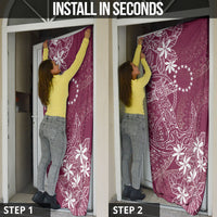 Maroon Kuki Airani Tapakau Door Cover Tribal Anchor Mix Tiare