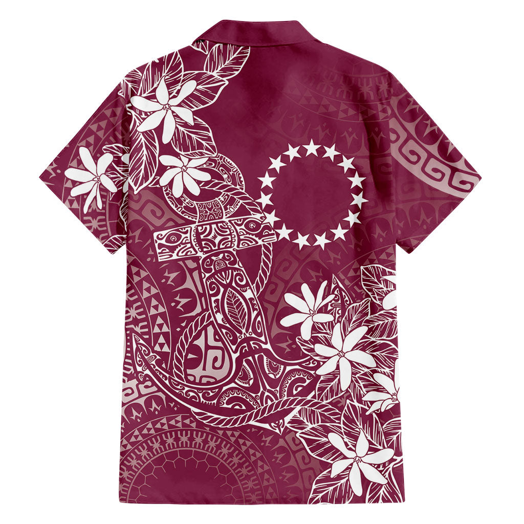 Maroon Kuki Airani Tapakau Family Matching Summer Maxi Dress and Hawaiian Shirt Tribal Anchor Mix Tiare LT7 - Polynesian Pride