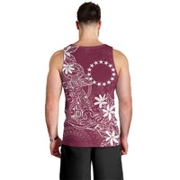 Maroon Kuki Airani Tapakau Men Tank Top Tribal Anchor Mix Tiare