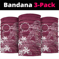 Maroon Kuki Airani Tapakau Neck Gaiter Tribal Anchor Mix Tiare LT7 package One Size: 25*50cm Maroon - Polynesian Pride