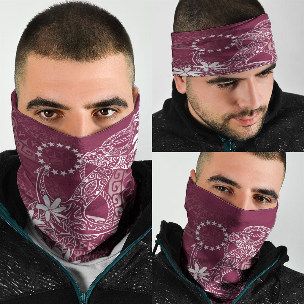 Maroon Kuki Airani Tapakau Neck Gaiter Tribal Anchor Mix Tiare LT7 - Polynesian Pride