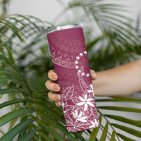 Maroon Kuki Airani Tapakau Skinny Tumbler Tribal Anchor Mix Tiare LT7 - Polynesian Pride