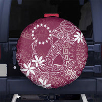 Maroon Kuki Airani Tapakau Spare Tire Cover Tribal Anchor Mix Tiare LT7 No hole Maroon - Polynesian Pride