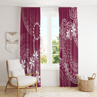 Maroon Kuki Airani Tapakau Window Curtain Tribal Anchor Mix Tiare LT7 - Polynesian Pride