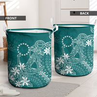 Teal Kuki Airani Tapakau Laundry Basket Tribal Anchor Mix Tiare