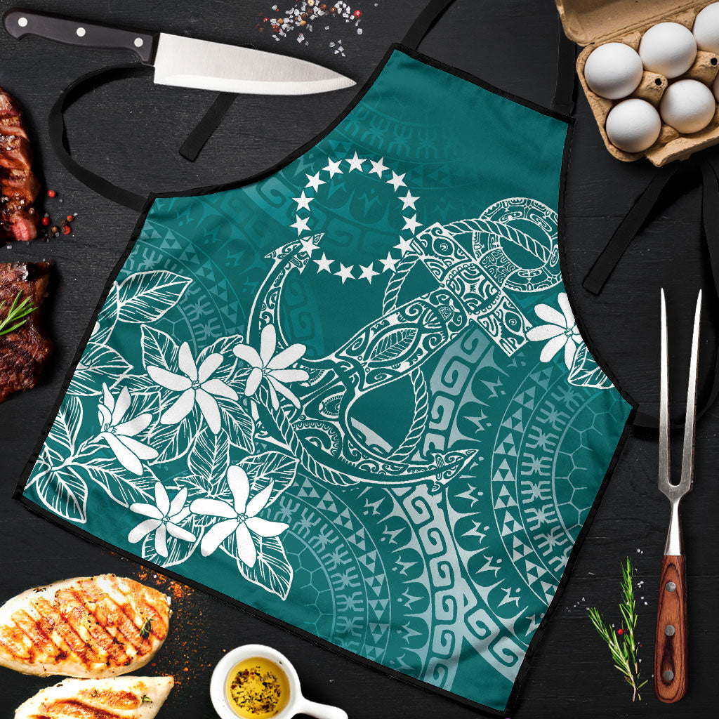 Teal Kuki Airani Tapakau Apron Tribal Anchor Mix Tiare