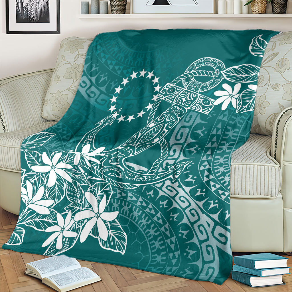 Teal Kuki Airani Tapakau Blanket Tribal Anchor Mix Tiare