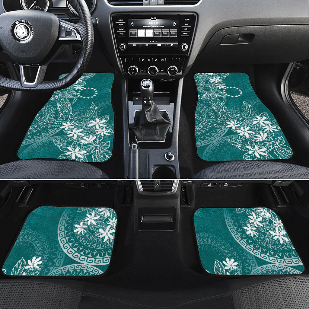Teal Kuki Airani Tapakau Car Mats Tribal Anchor Mix Tiare