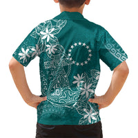 Teal Kuki Airani Tapakau Family Matching Puletasi and Hawaiian Shirt Tribal Anchor Mix Tiare LT7 - Polynesian Pride