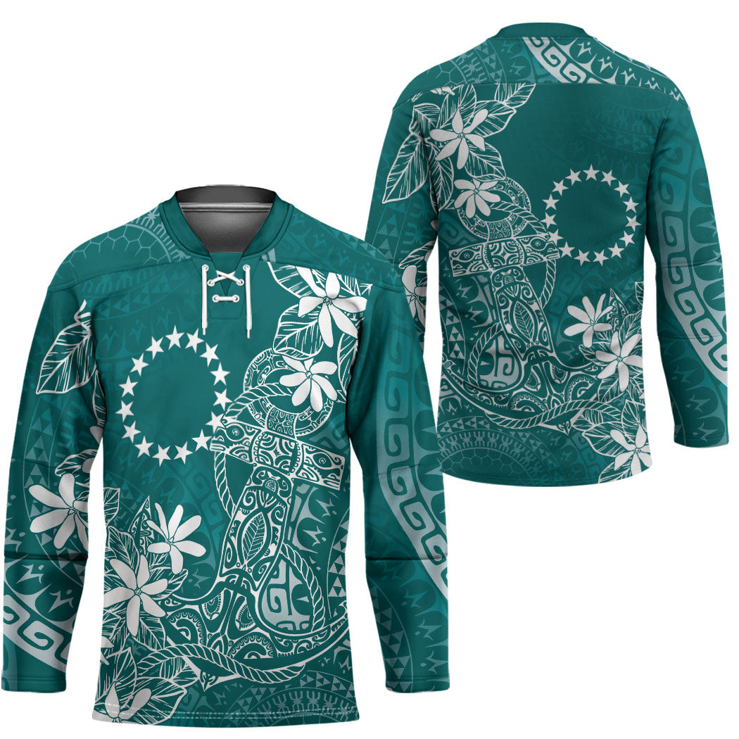 Teal Kuki Airani Tapakau Hockey Jersey Tribal Anchor Mix Tiare LT7 - Polynesian Pride