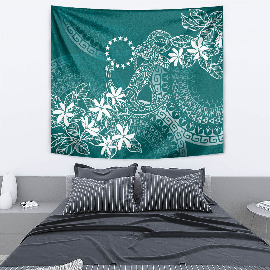 Teal Kuki Airani Tapakau Tapestry Tribal Anchor Mix Tiare