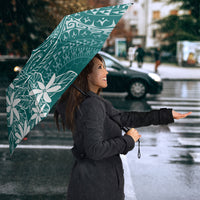 Teal Kuki Airani Tapakau Umbrella Tribal Anchor Mix Tiare LT7 - Polynesian Pride