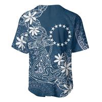 Navy Kuki Airani Tapakau Baseball Jersey Tribal Anchor Mix Tiare LT7 - Polynesian Pride