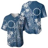 Navy Kuki Airani Tapakau Baseball Jersey Tribal Anchor Mix Tiare LT7 - Polynesian Pride