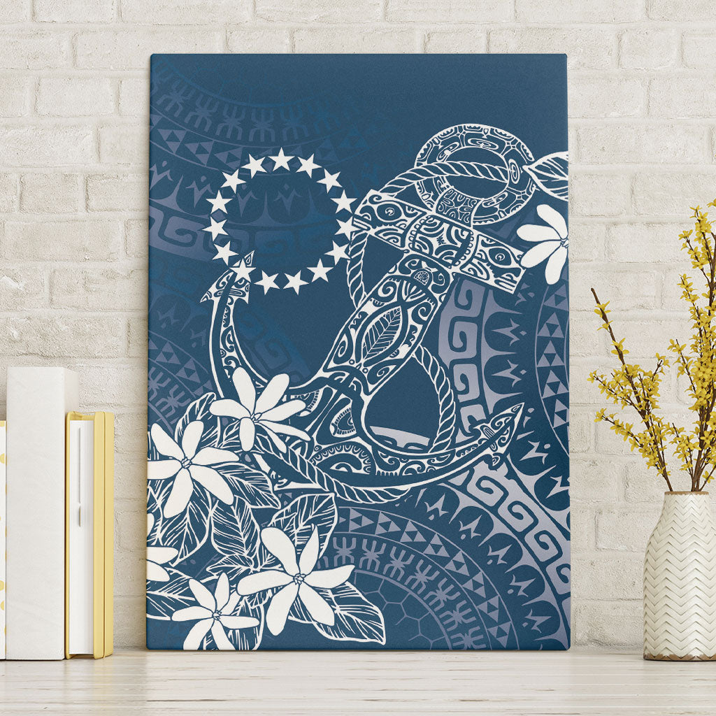 Navy Kuki Airani Tapakau Canvas Wall Art Tribal Anchor Mix Tiare