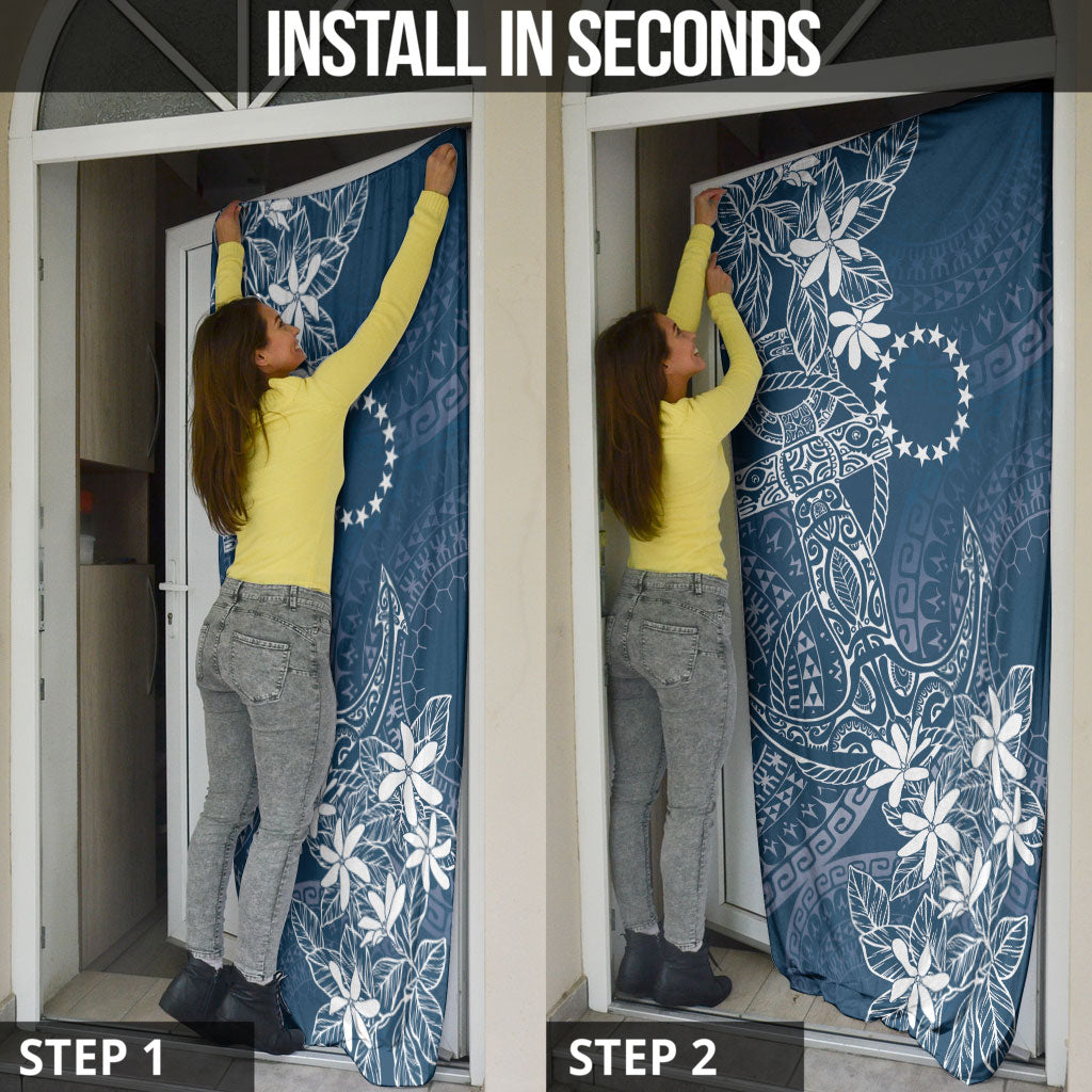 Navy Kuki Airani Tapakau Door Cover Tribal Anchor Mix Tiare