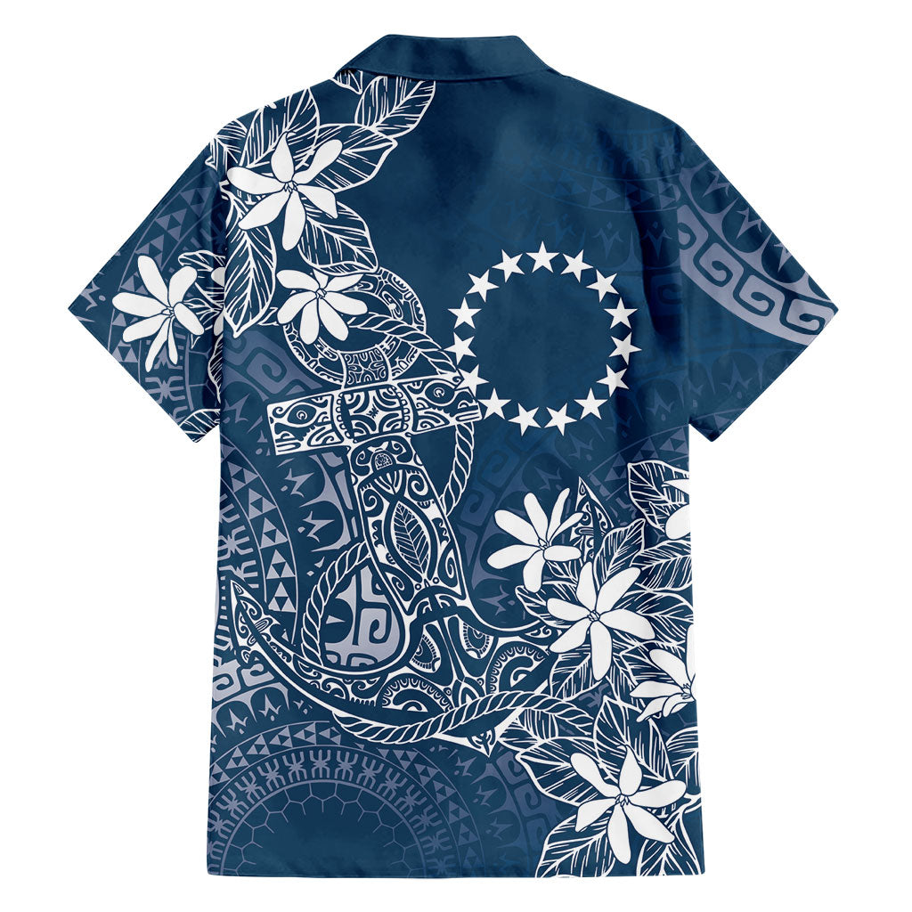 Navy Kuki Airani Tapakau Family Matching Tank Maxi Dress and Hawaiian Shirt Tribal Anchor Mix Tiare LT7 - Polynesian Pride