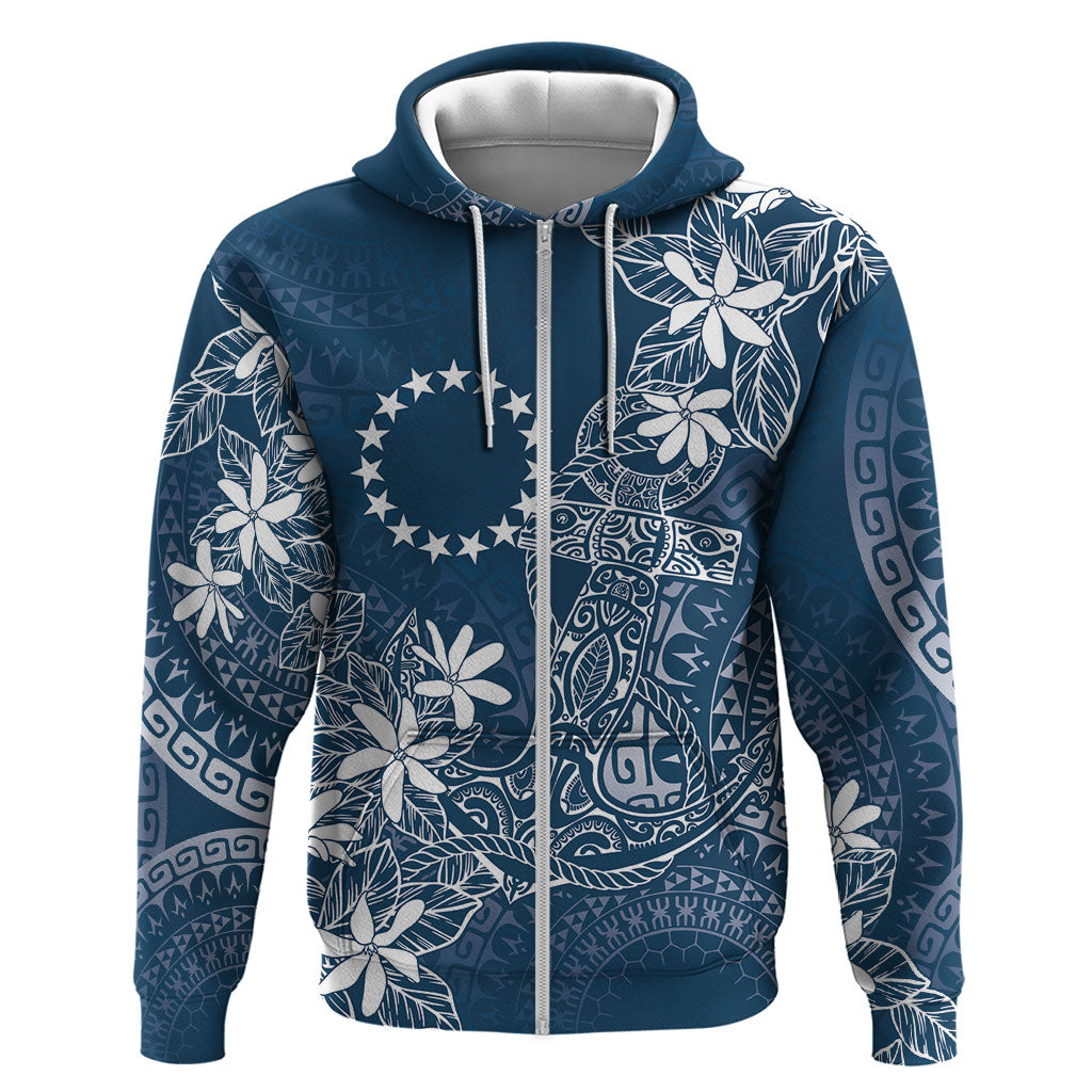 Navy Kuki Airani Tapakau Hoodie Tribal Anchor Mix Tiare