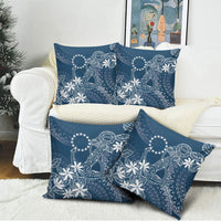 Navy Kuki Airani Tapakau Pillow Cover Tribal Anchor Mix Tiare