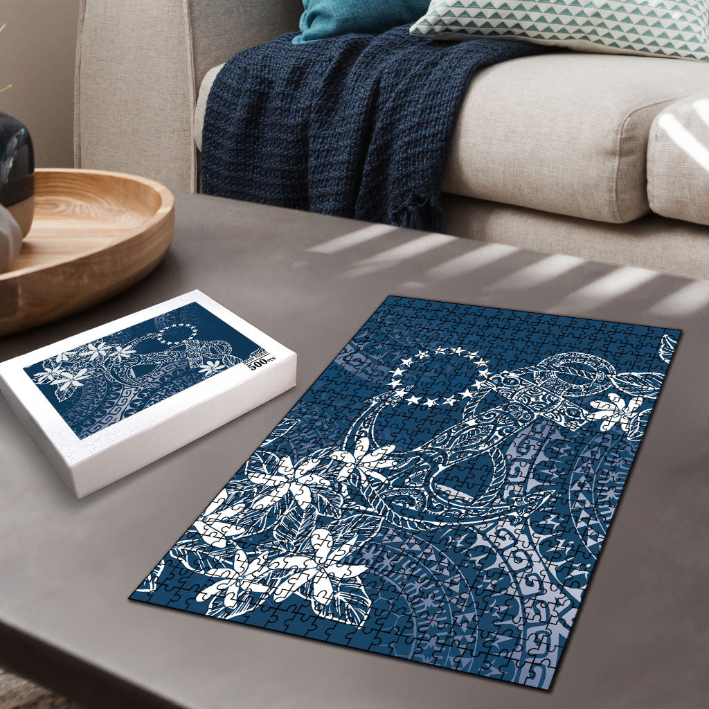 Navy Kuki Airani Tapakau Puzzle Tribal Anchor Mix Tiare