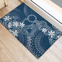 Navy Kuki Airani Tapakau Rubber Doormat Tribal Anchor Mix Tiare