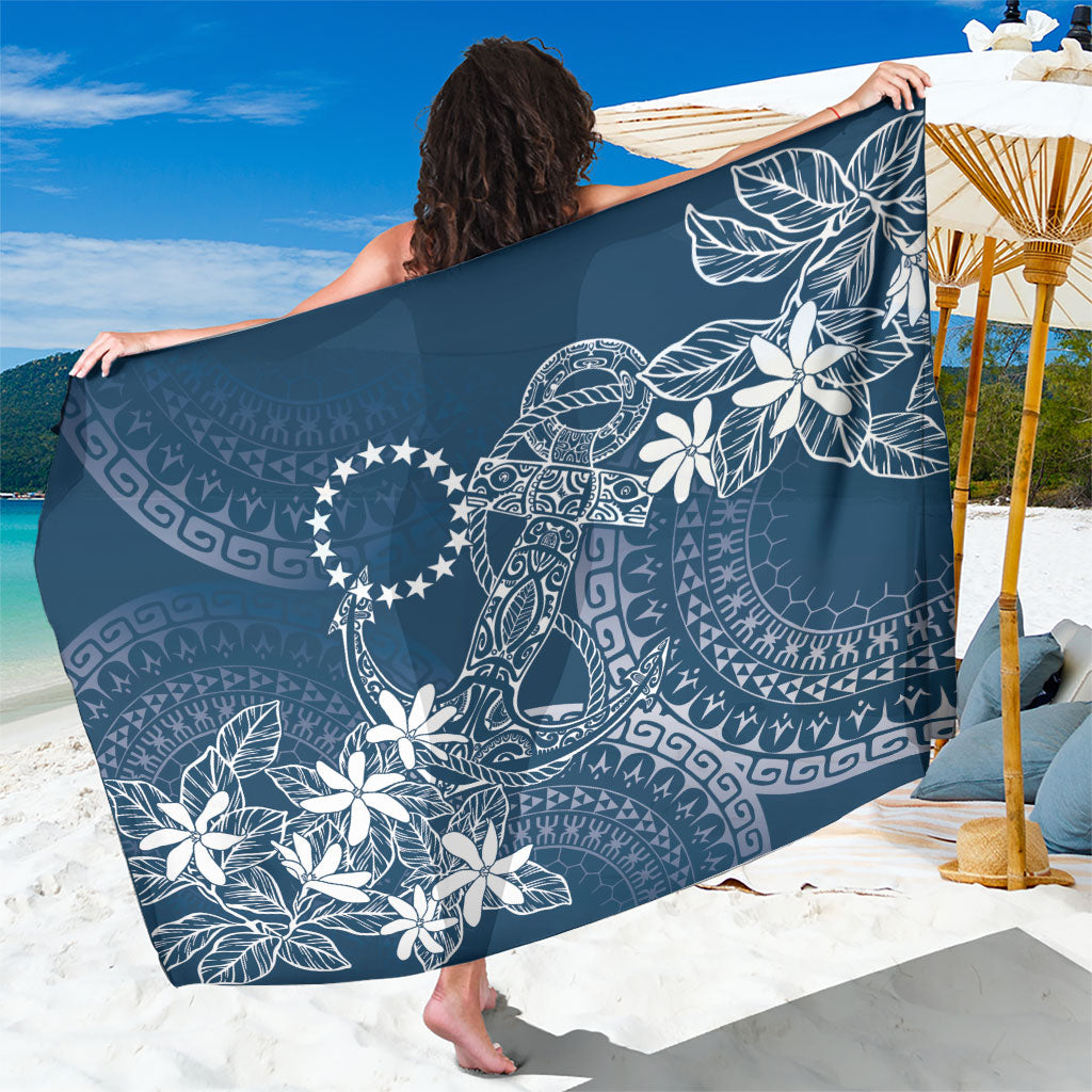 Navy Kuki Airani Tapakau Sarong Tribal Anchor Mix Tiare LT7 One Size 44 x 66 inches Navy - Polynesian Pride