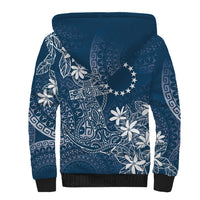Navy Kuki Airani Tapakau Sherpa Hoodie Tribal Anchor Mix Tiare LT7 - Polynesian Pride