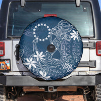 Navy Kuki Airani Tapakau Spare Tire Cover Tribal Anchor Mix Tiare LT7 Navy - Polynesian Pride