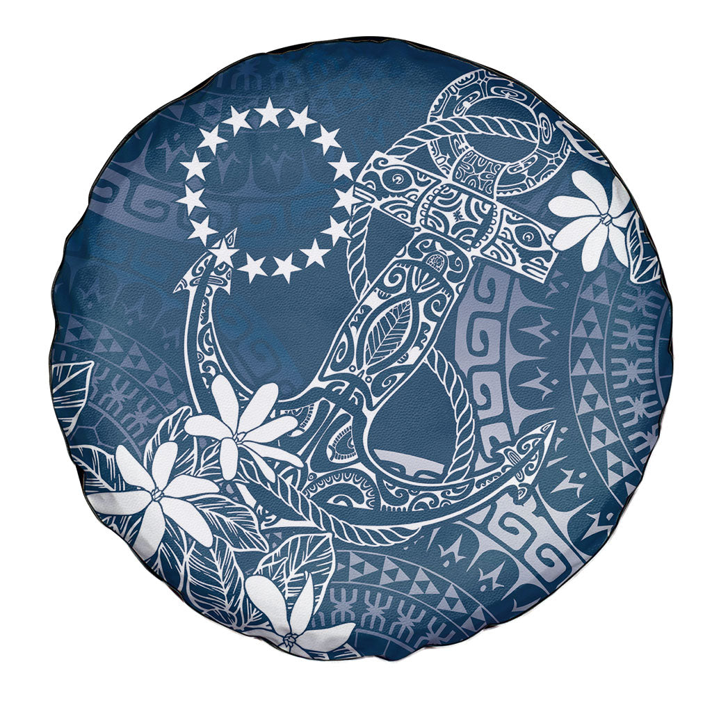 Navy Kuki Airani Tapakau Spare Tire Cover Tribal Anchor Mix Tiare LT7 - Polynesian Pride