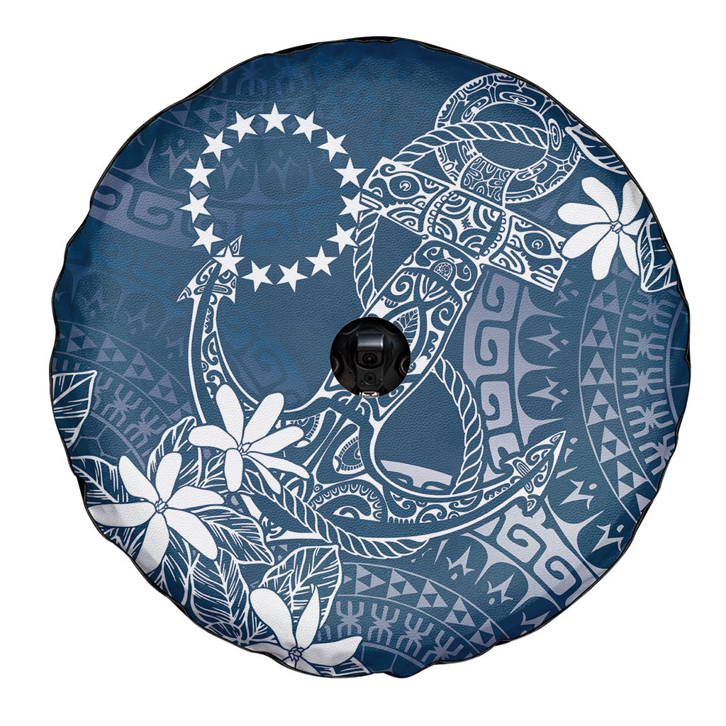 Navy Kuki Airani Tapakau Spare Tire Cover Tribal Anchor Mix Tiare LT7 - Polynesian Pride
