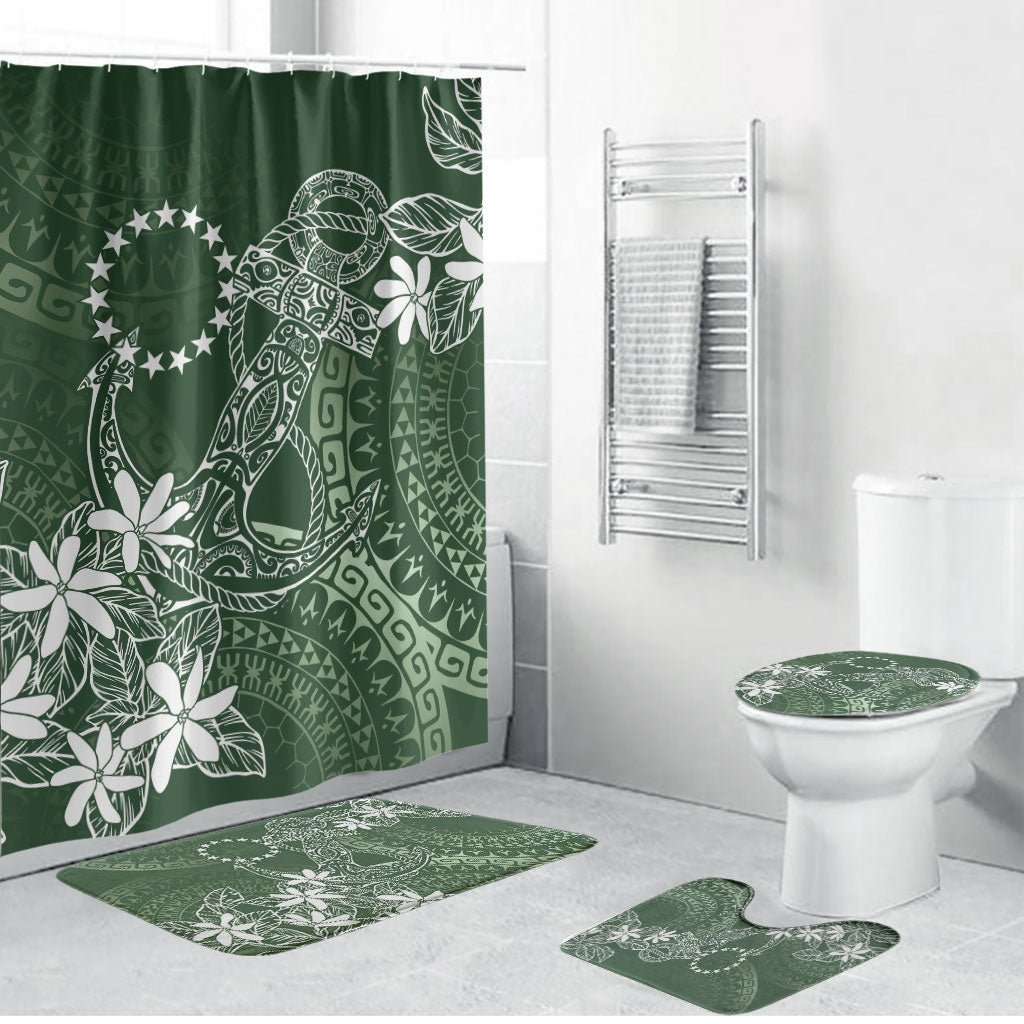 Sage Green Kuki Airani Tapakau Bathroom Set Tribal Anchor Mix Tiare