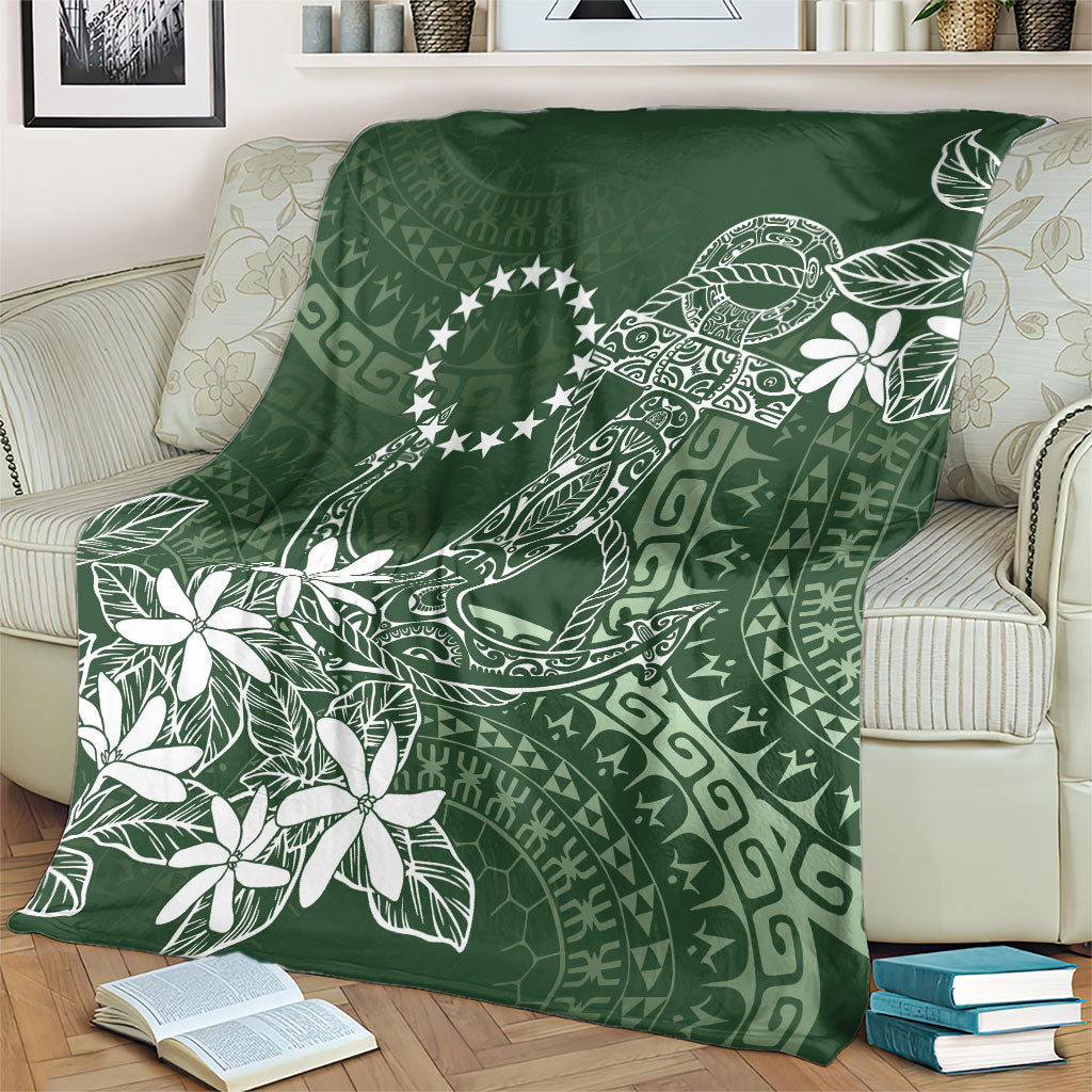 Sage Green Kuki Airani Tapakau Blanket Tribal Anchor Mix Tiare