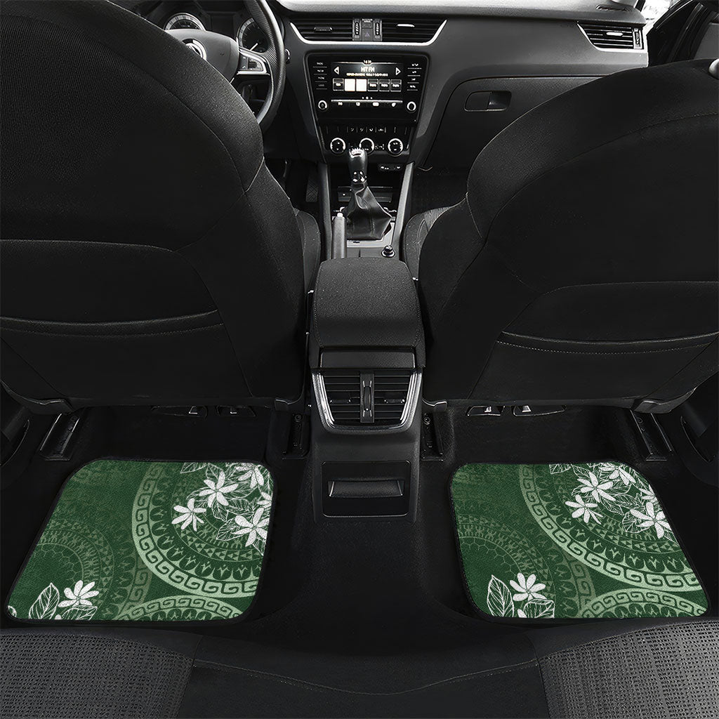 Sage Green Kuki Airani Tapakau Car Mats Tribal Anchor Mix Tiare