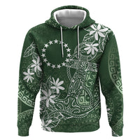 Sage Green Kuki Airani Tapakau Hoodie Tribal Anchor Mix Tiare LT7 Pullover Hoodie Sage Green - Polynesian Pride