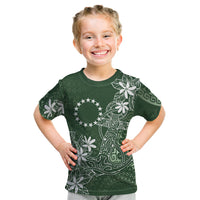 Sage Green Kuki Airani Tapakau Kid T Shirt Tribal Anchor Mix Tiare LT7 Sage Green - Polynesian Pride