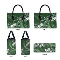 Sage Green Kuki Airani Tapakau Leather Bag Tribal Anchor Mix Tiare