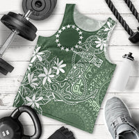 Sage Green Kuki Airani Tapakau Men Tank Top Tribal Anchor Mix Tiare LT7 - Polynesian Pride