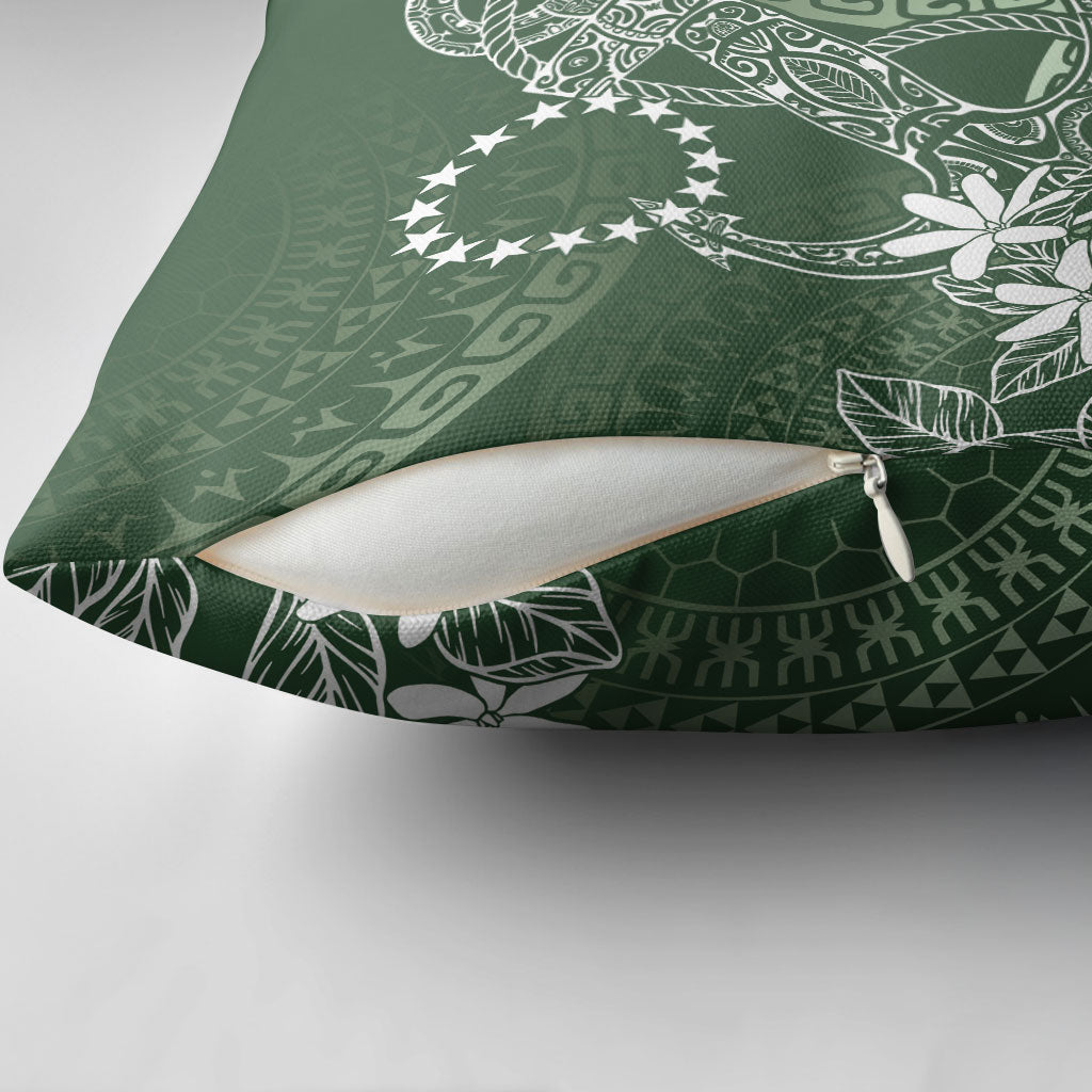 Sage Green Kuki Airani Tapakau Pillow Cover Tribal Anchor Mix Tiare
