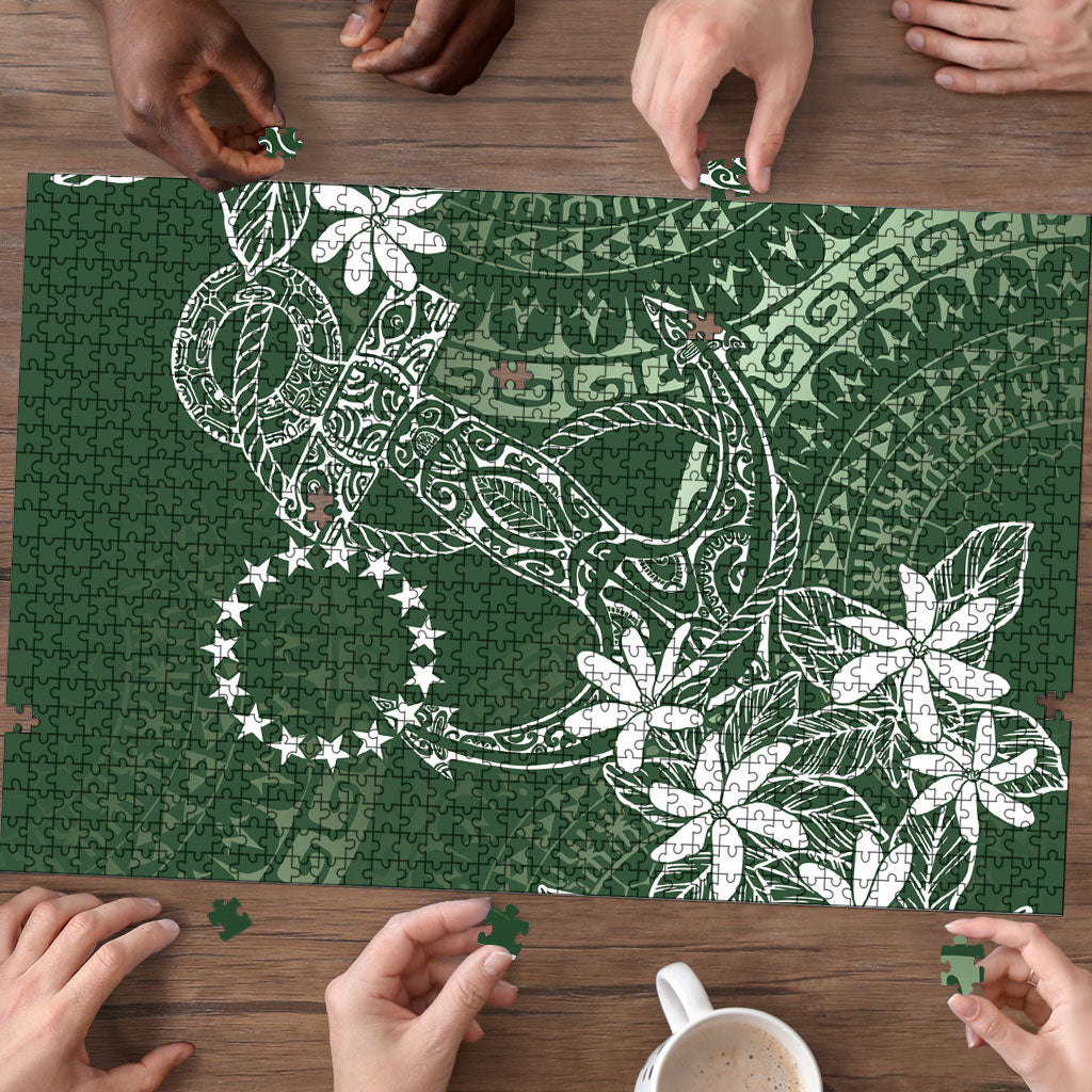 Sage Green Kuki Airani Tapakau Puzzle Tribal Anchor Mix Tiare LT7 - Polynesian Pride