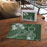 Sage Green Kuki Airani Tapakau Puzzle Tribal Anchor Mix Tiare LT7 - Polynesian Pride
