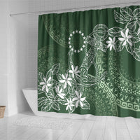 Sage Green Kuki Airani Tapakau Shower Curtain Tribal Anchor Mix Tiare LT7 - Polynesian Pride