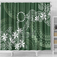 Sage Green Kuki Airani Tapakau Shower Curtain Tribal Anchor Mix Tiare LT7 - Polynesian Pride