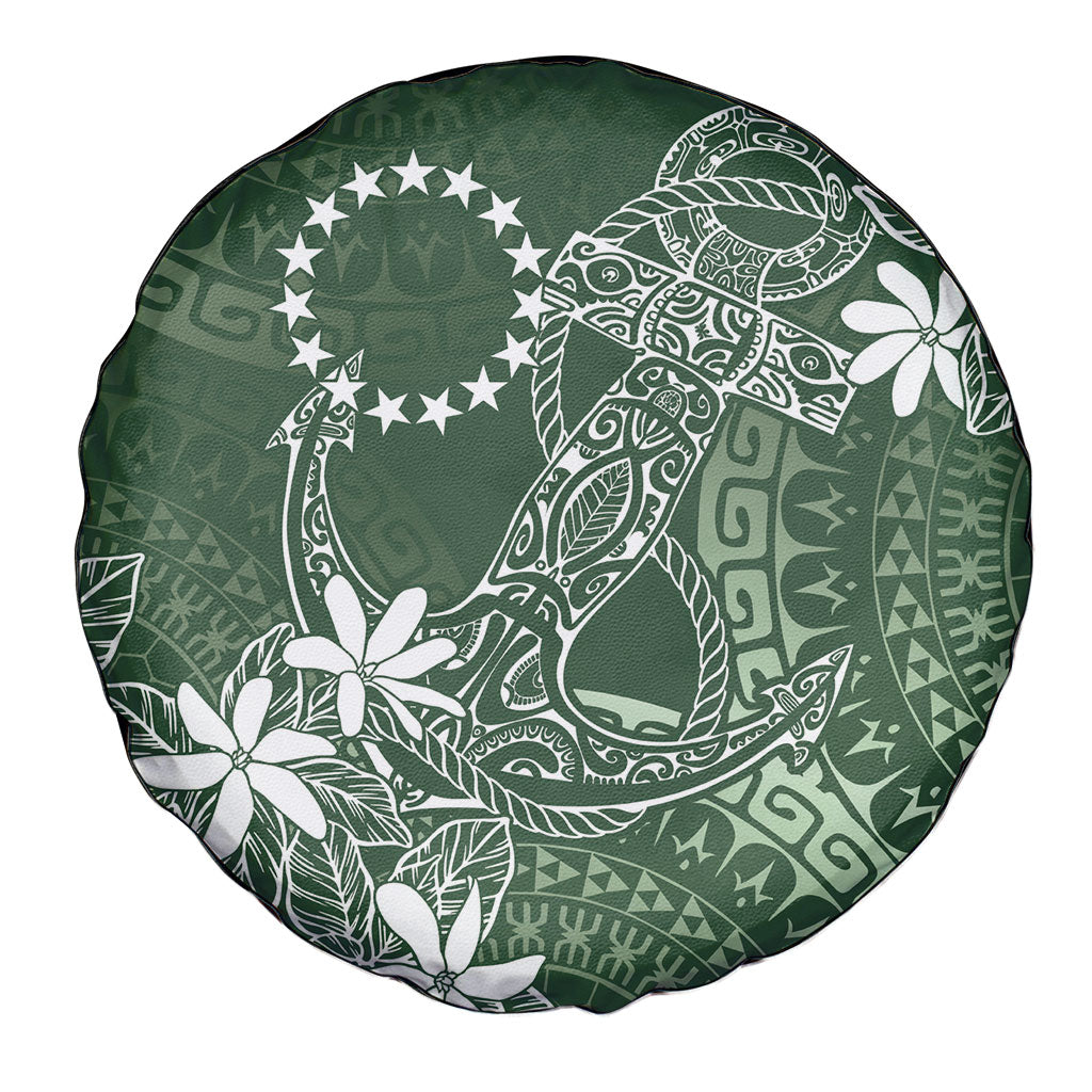 Sage Green Kuki Airani Tapakau Spare Tire Cover Tribal Anchor Mix Tiare LT7 - Polynesian Pride